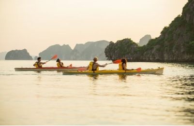 Kayaking in Halong Bay