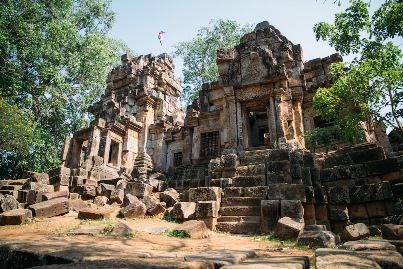 Wat Ek Phnom Buddhist Temple in Battambang