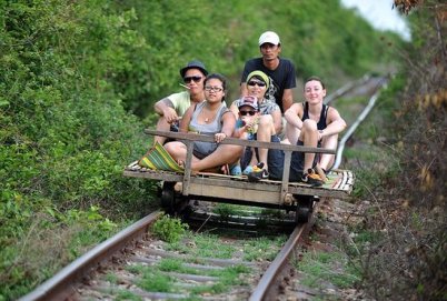 Bamboo train in Battambang