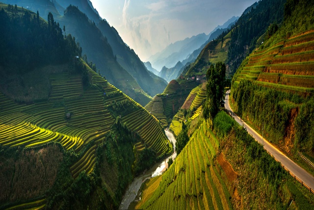 Rice terraces in Mu Cang Chai